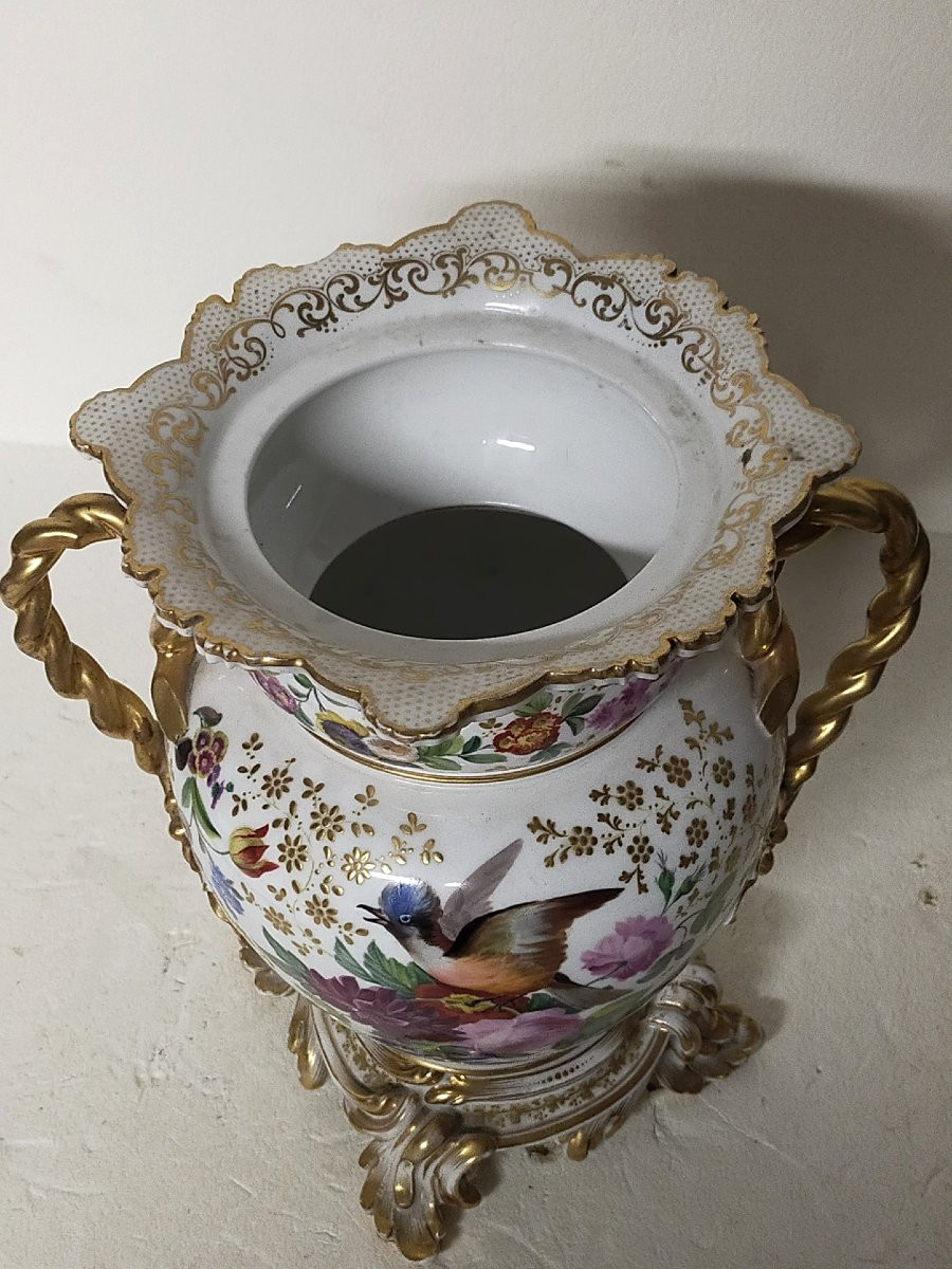 Covered Porcelain Flower Frog By Jacob Petit (1796-1868), Paris -photo-3