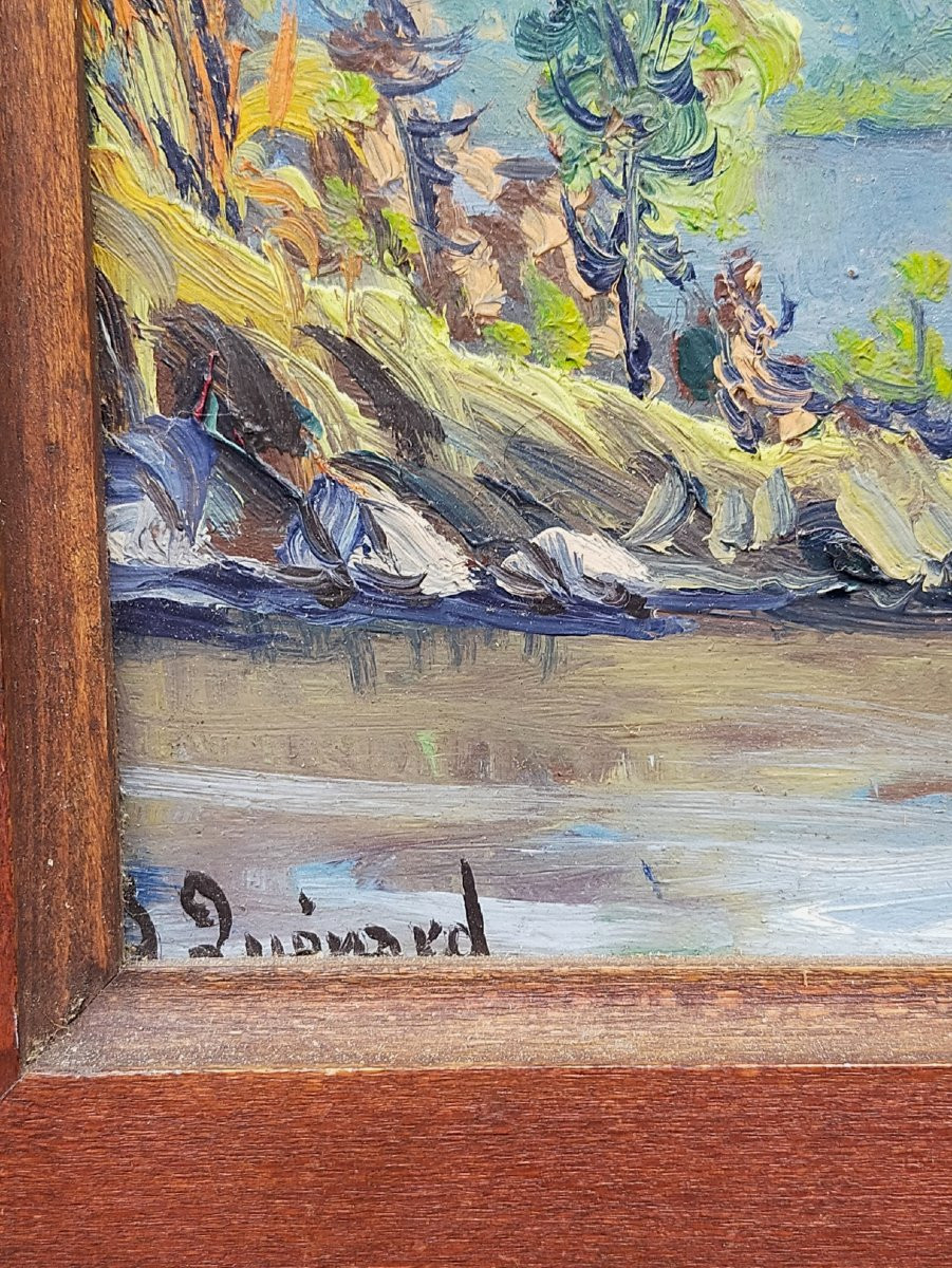 Lucien Qu&eacute;nard (1902-1995) &ndash; Le Massif du Mont-Blanc et l&rsquo;Arve (  wibault  abrate ...)-photo-3