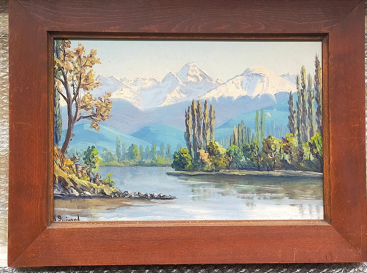 Lucien Qu&eacute;nard (1902-1995) &ndash; Le Massif du Mont-Blanc et l&rsquo;Arve (  wibault  abrate ...)