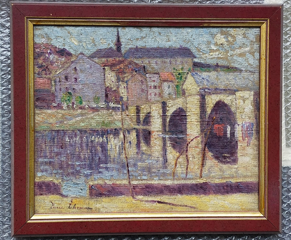 Pierre Thomas 1865-1930&ndash; Vue du pont Saint-&Eacute;tienne &agrave; Limoges &ndash; (crozant limousin creuse)