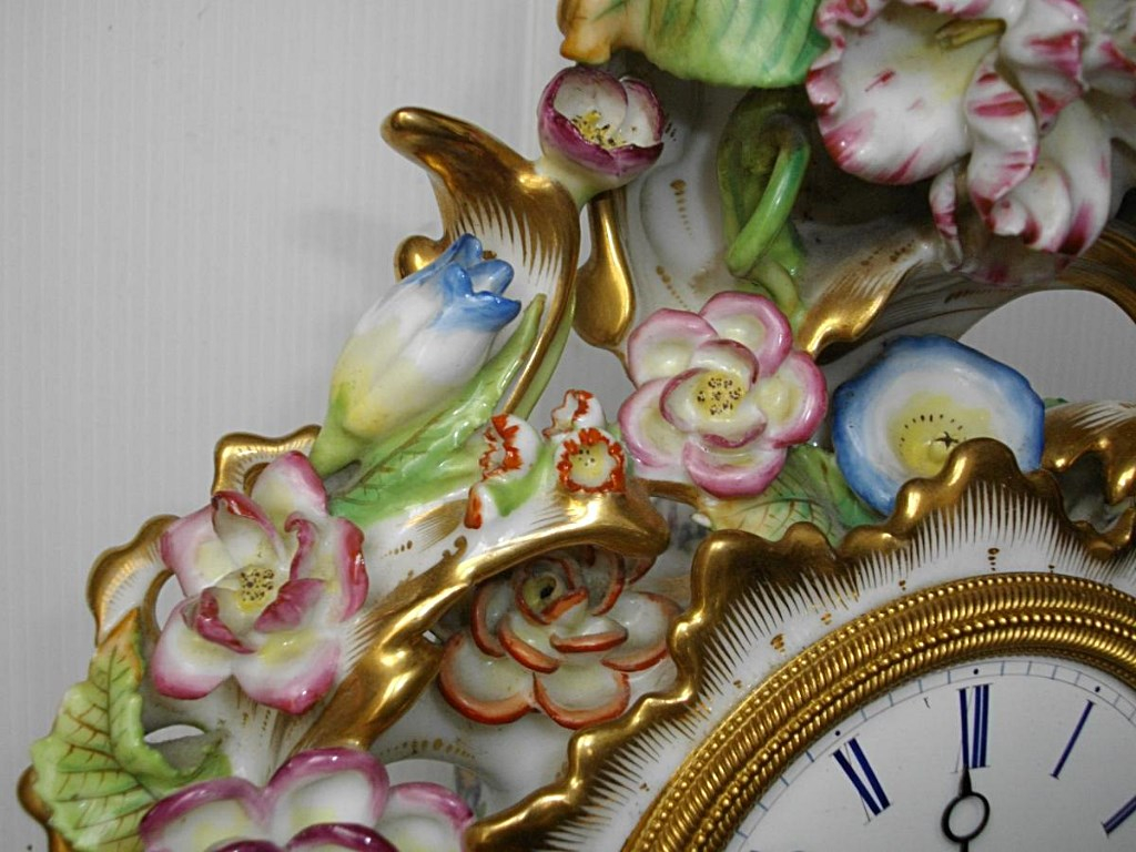 Porcelain Clock Jacob Petit Paris XIX-photo-3