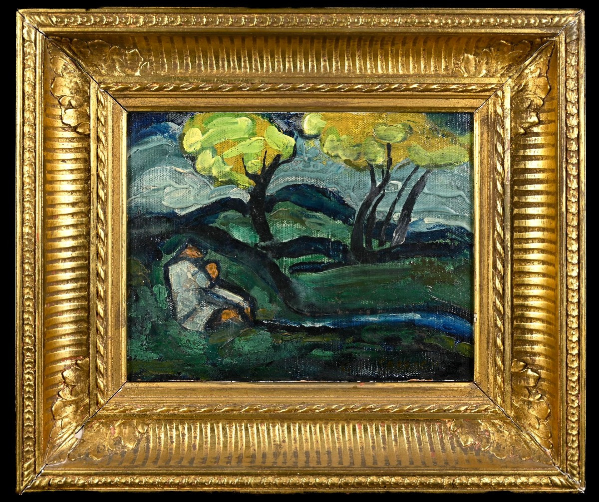 Georges Hanna Sabbagh (1887-1951) Resting By The Crozant Stream, Brittany, Egypt