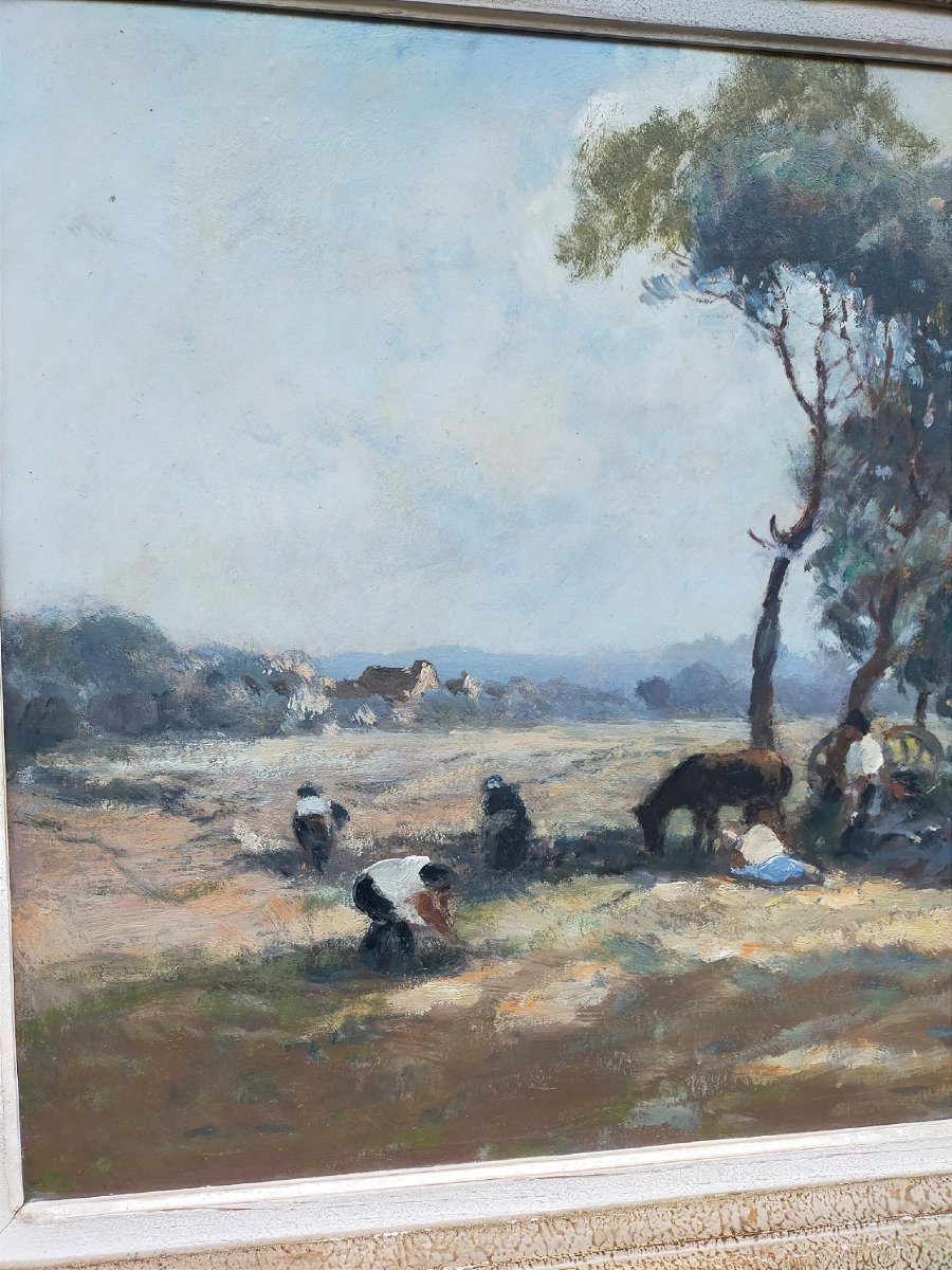 Fernand Maillaud Scène de vie paysanne dans le Berry – École de Crozant »( alluaud madeline ..)-photo-3