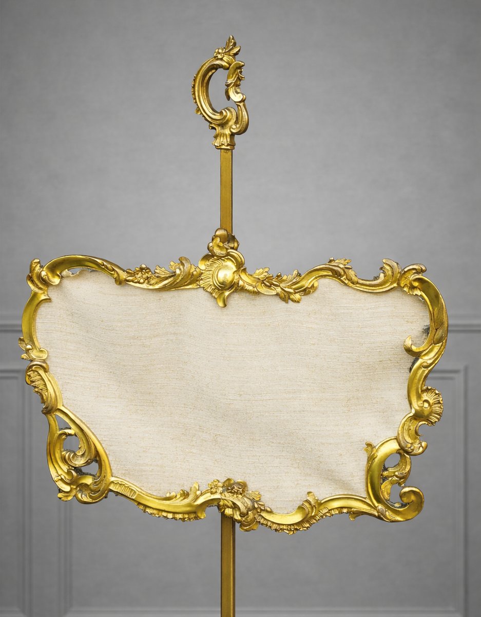 Gilt Bronze Screen Lamp - Louis XV Style (lampe Bouillotte )-photo-2