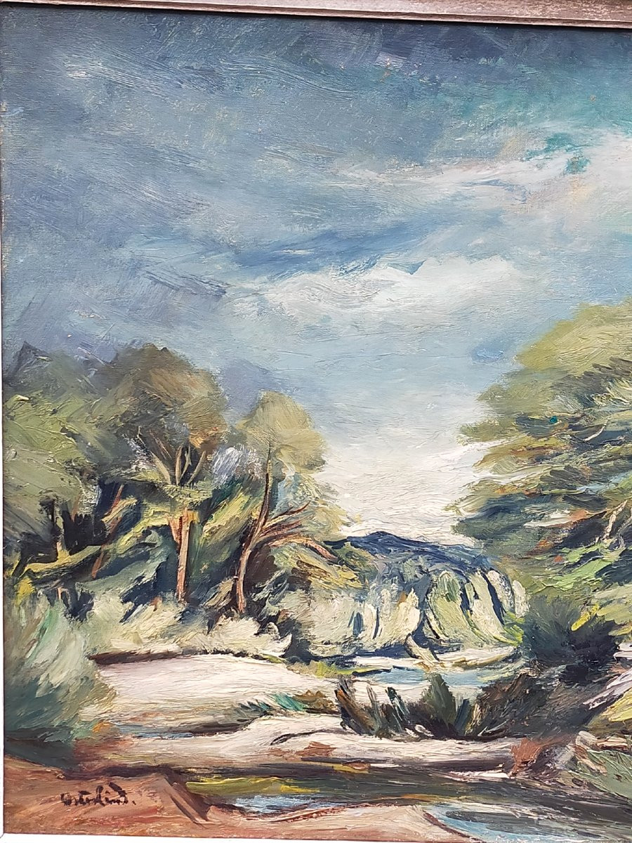 Anders Osterlind (1887-1960) - Landscape, Loup Valley -villeneuve-loubet (crozant Bretagne )-photo-2