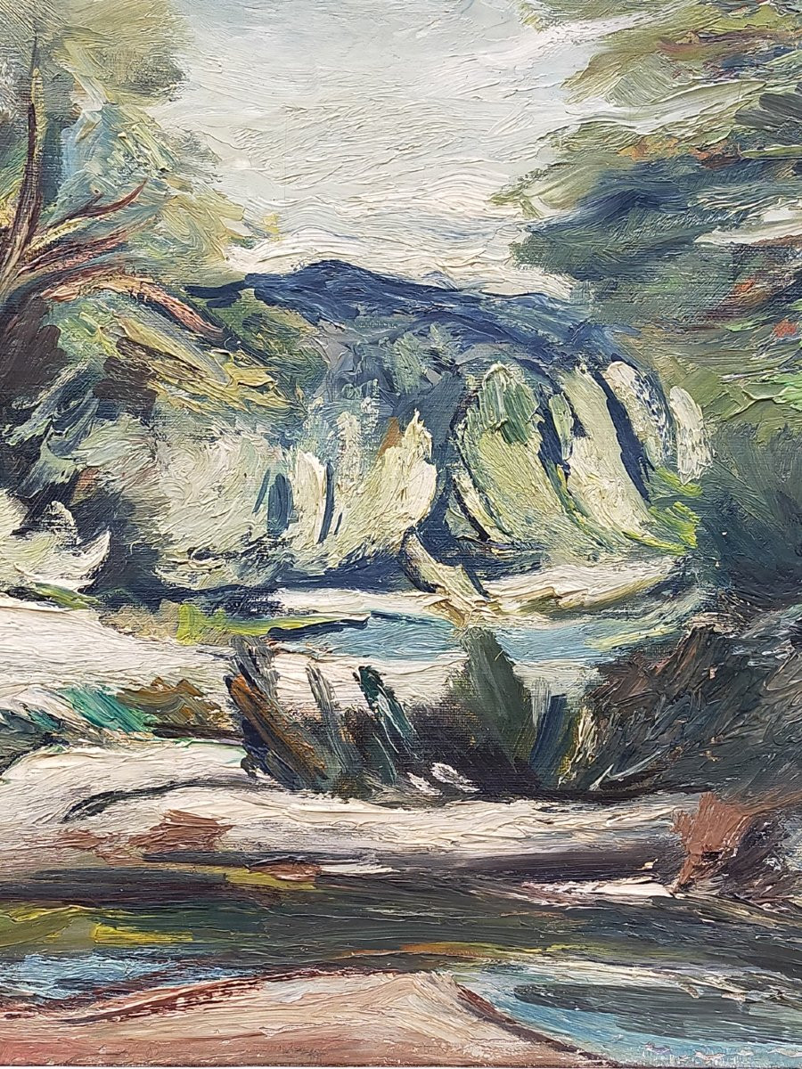 Anders Osterlind (1887-1960) - Landscape, Loup Valley -villeneuve-loubet (crozant Bretagne )-photo-3