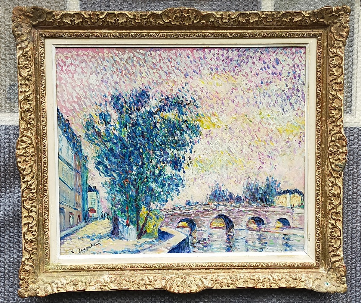 Lucien Neuquelman (1909/1988)- Paris -Le pont Marie  ( Othon Friesz bretagne  )