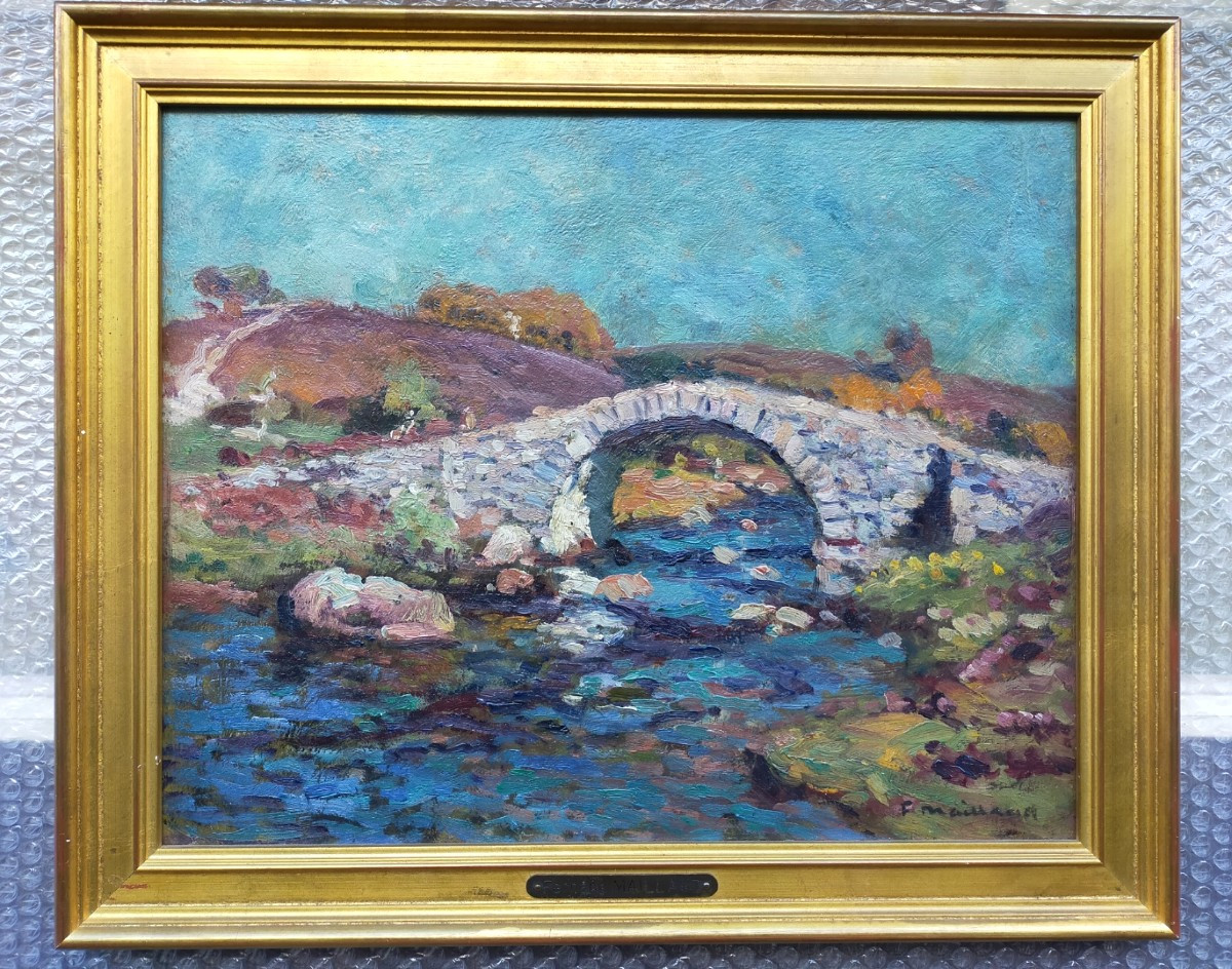 Fernand Maillaud (1863-1948) - Bridge Over The River, Crozant (berry Creuse Limousin )