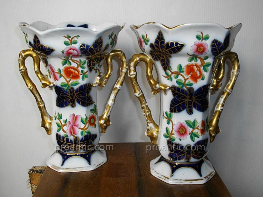 Pair Of Vase Bayeux Louis Flourens Gosse Period 1851-1878-photo-1