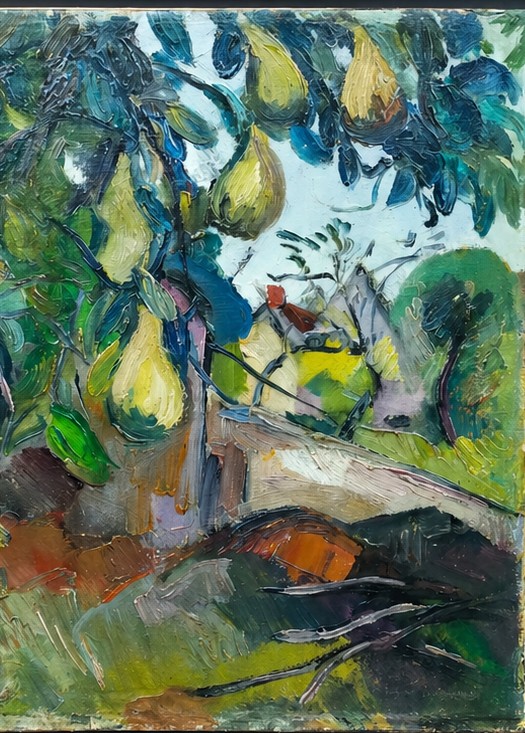 Anders Osterlind (1887-1960) Le Poirier 1920 Gargilesse - School Of Crozant ( Detroy Alluaud ..)-photo-2