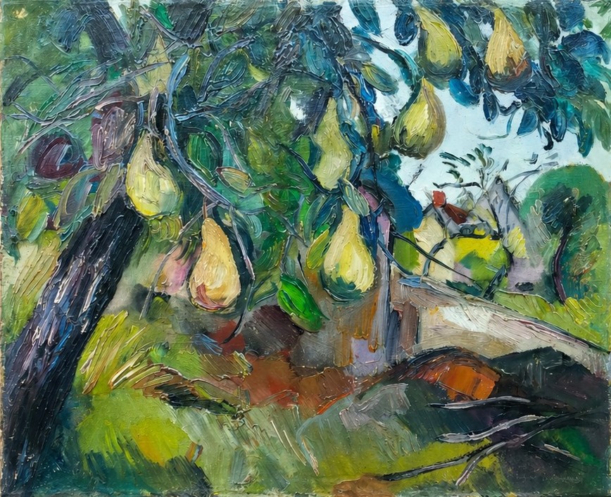 Anders Osterlind (1887-1960) Le Poirier 1920 Gargilesse - School Of Crozant ( Detroy Alluaud ..)-photo-1