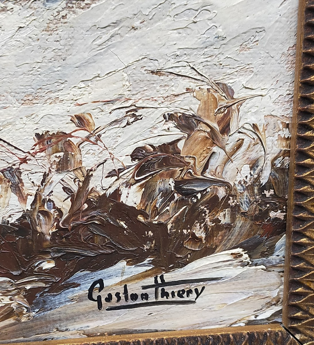 Gaston Thiery (1922–2013) Première neige entre Felletin et Gentioux ( crozant gargilesse )-photo-4