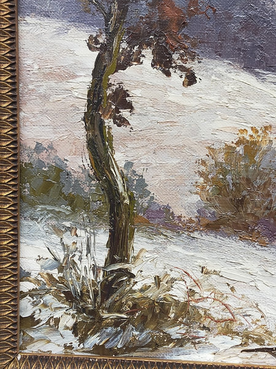 Gaston Thiery (1922–2013) Première neige entre Felletin et Gentioux ( crozant gargilesse )-photo-1
