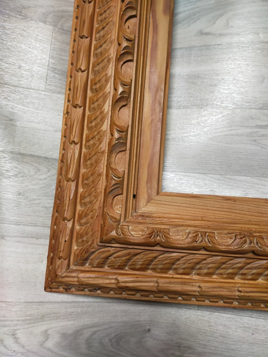 Cadre en bois naturel pour tableau 55cm x 74cm-photo-3