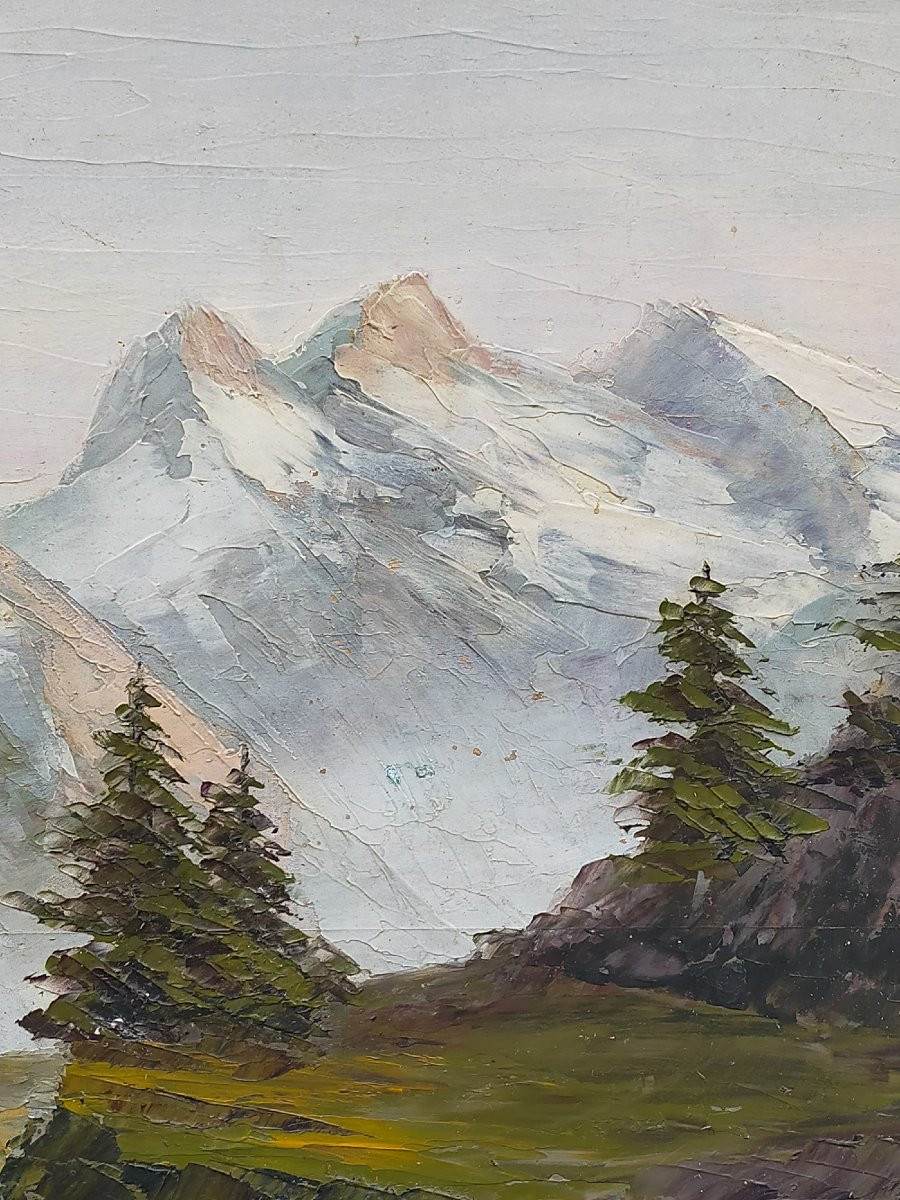 Astrid Walford (1907-1984) Mont Blanc Massif La Meije (haute Savoie Mountain Chamonix)-photo-3