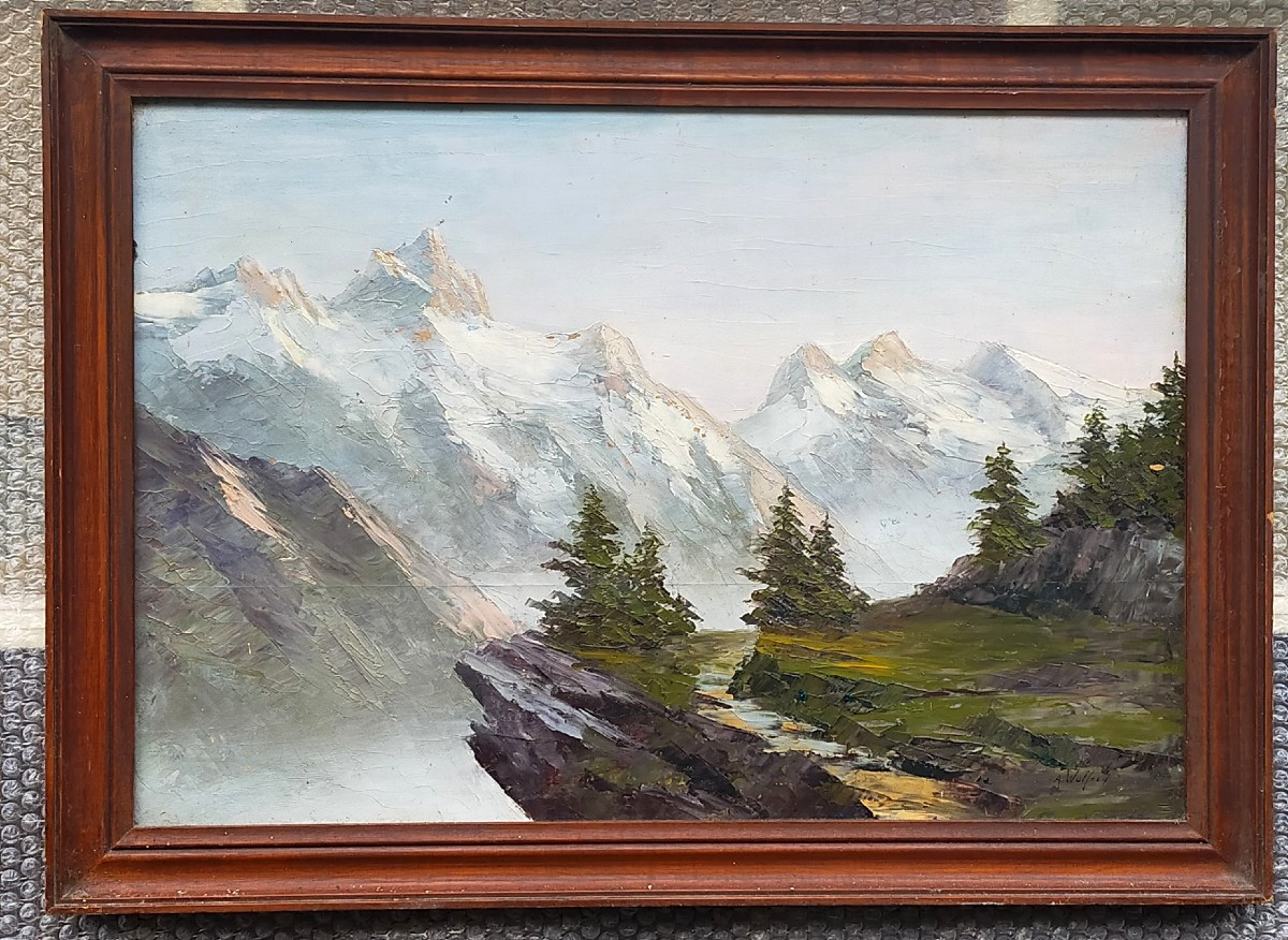 Astrid Walford (1907-1984) Mont Blanc Massif La Meije (haute Savoie Mountain Chamonix)