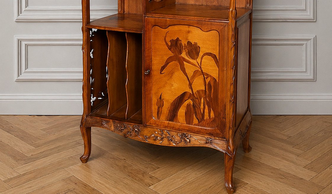 Louis Majorelle meuble de pr&eacute;sentation collectionneur Art Nouveau -photo-4