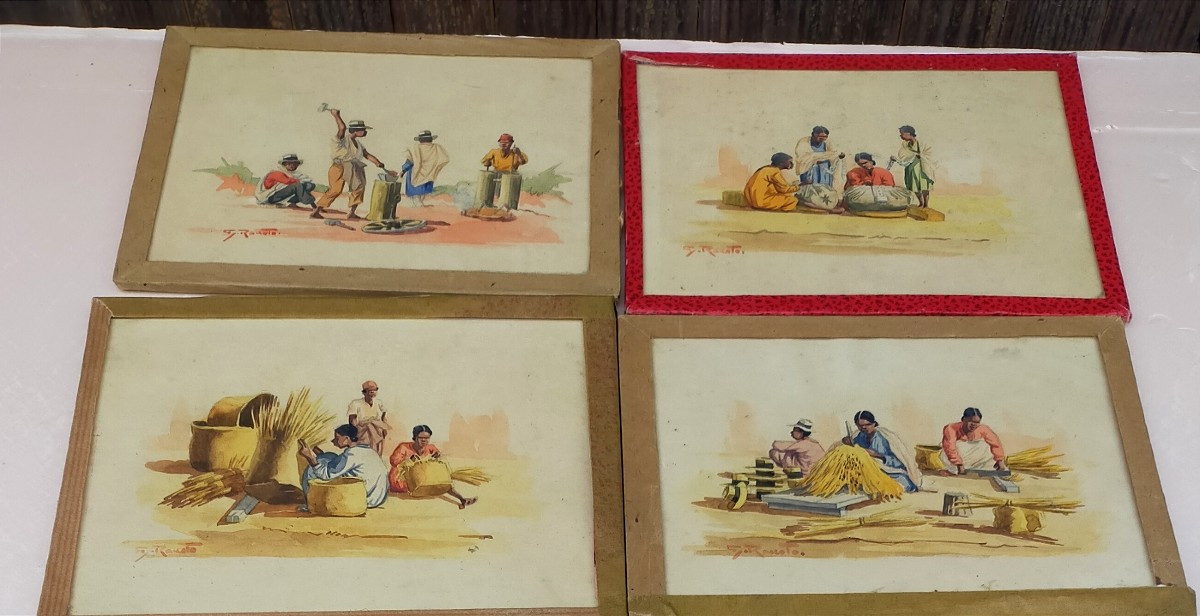 7 Watercolors By Gilbert Rakoto Madagascar ( Ratova Ramanda Ramanankamonjy...)-photo-3