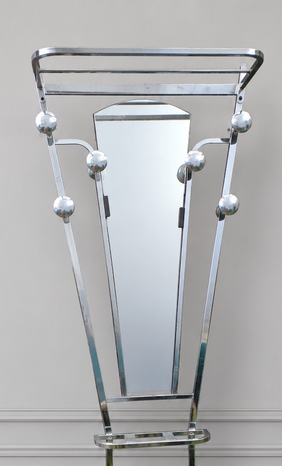 Porte manteaux chromé vestiaire art deco -photo-2