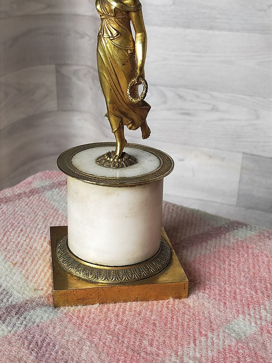 Empire Period Gilt Bronze Psyche Mirror-photo-4
