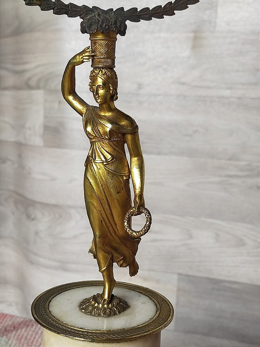 Empire Period Gilt Bronze Psyche Mirror-photo-2