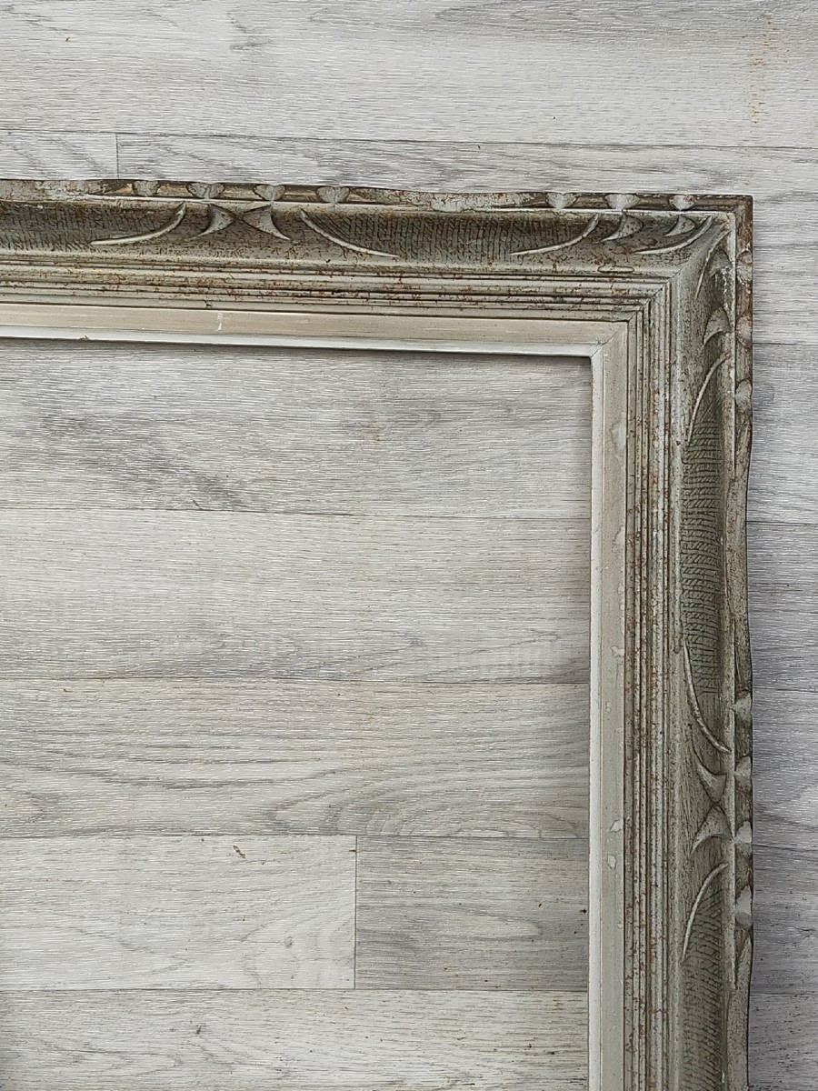Patinated Wooden Frame 8f For Painting 46cm X 38cm-photo-2