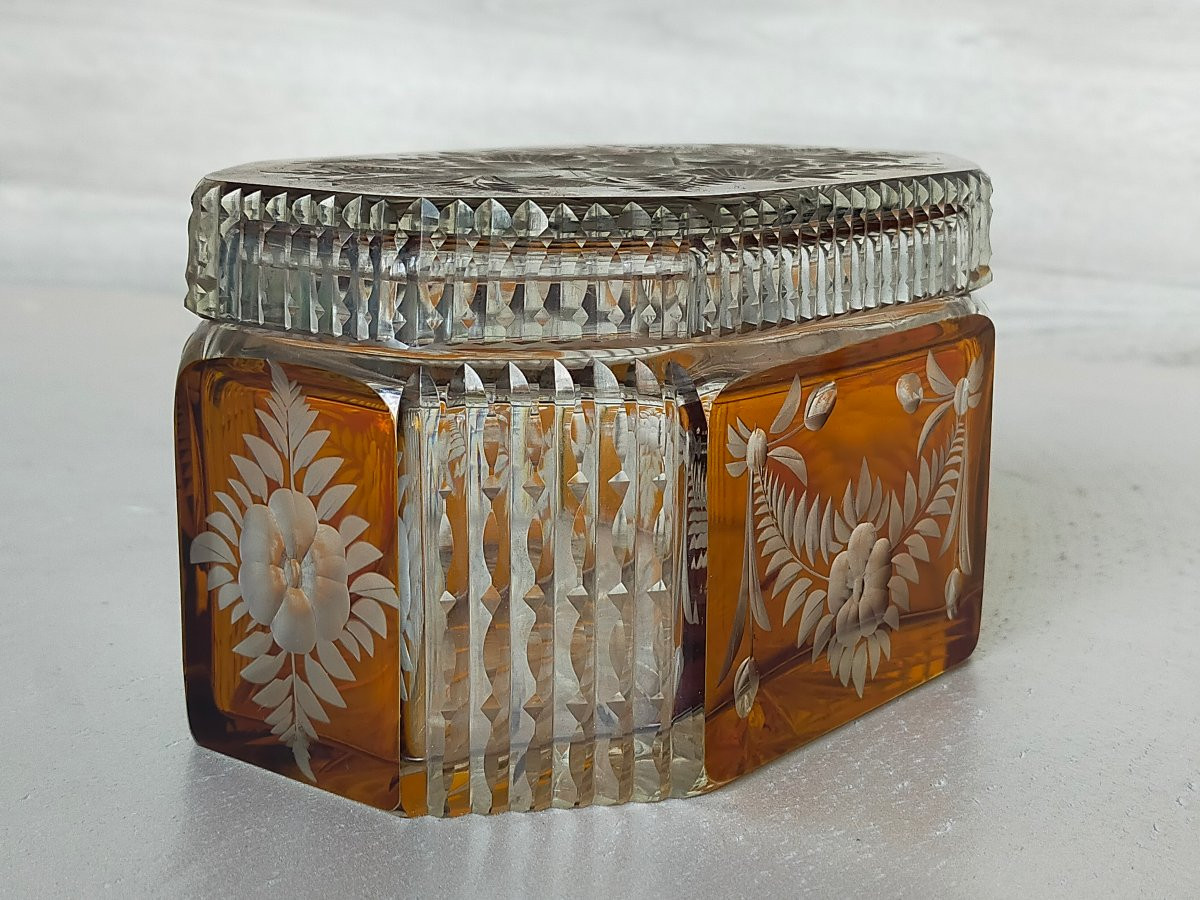 Coffret en cristal de bohème ( bonbonnière Baccarat saint louis )-photo-2