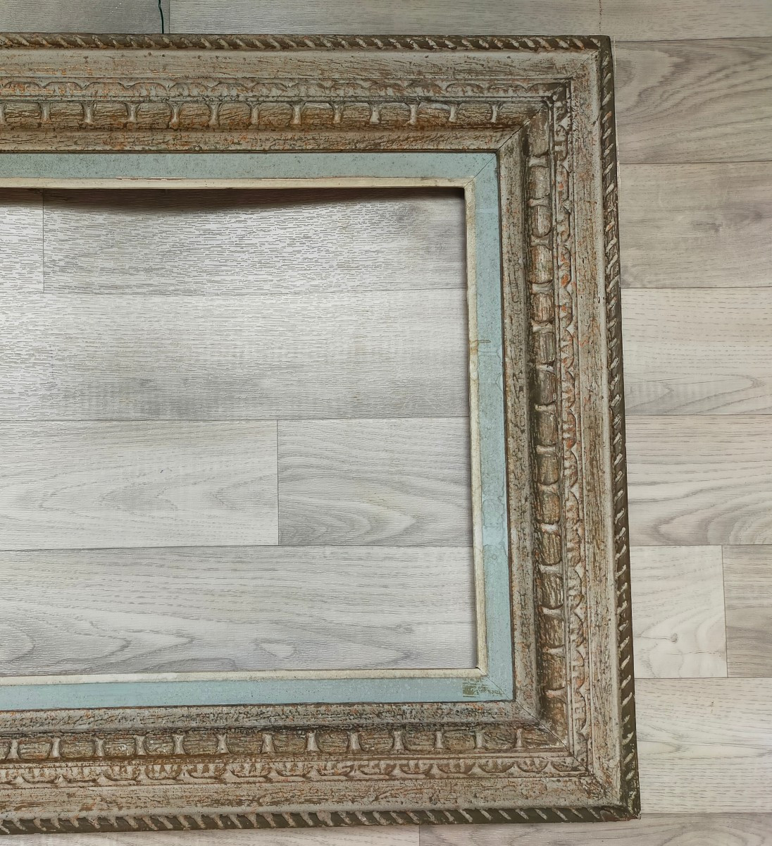 Patinated Wood Frame 8f For Painting 38.5x46.5 (montparnasse)-photo-2