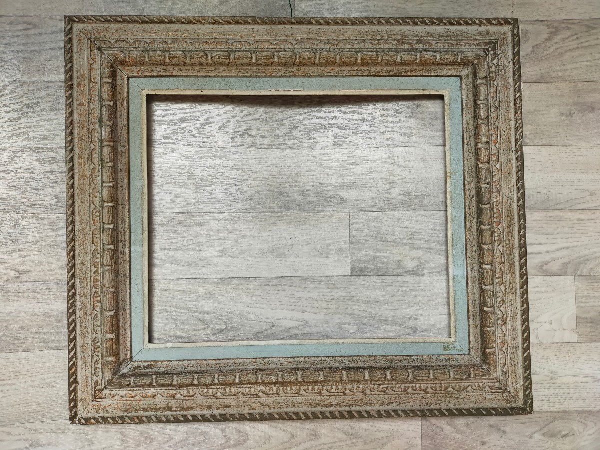 Patinated Wood Frame 8f For Painting 38.5x46.5 (montparnasse)