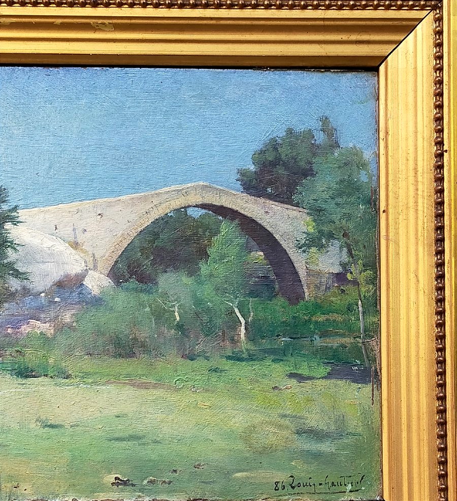 Le Pont des Trois-Sautets à Aix-en-Provence Louis François Gautier (1855-1947) -photo-2
