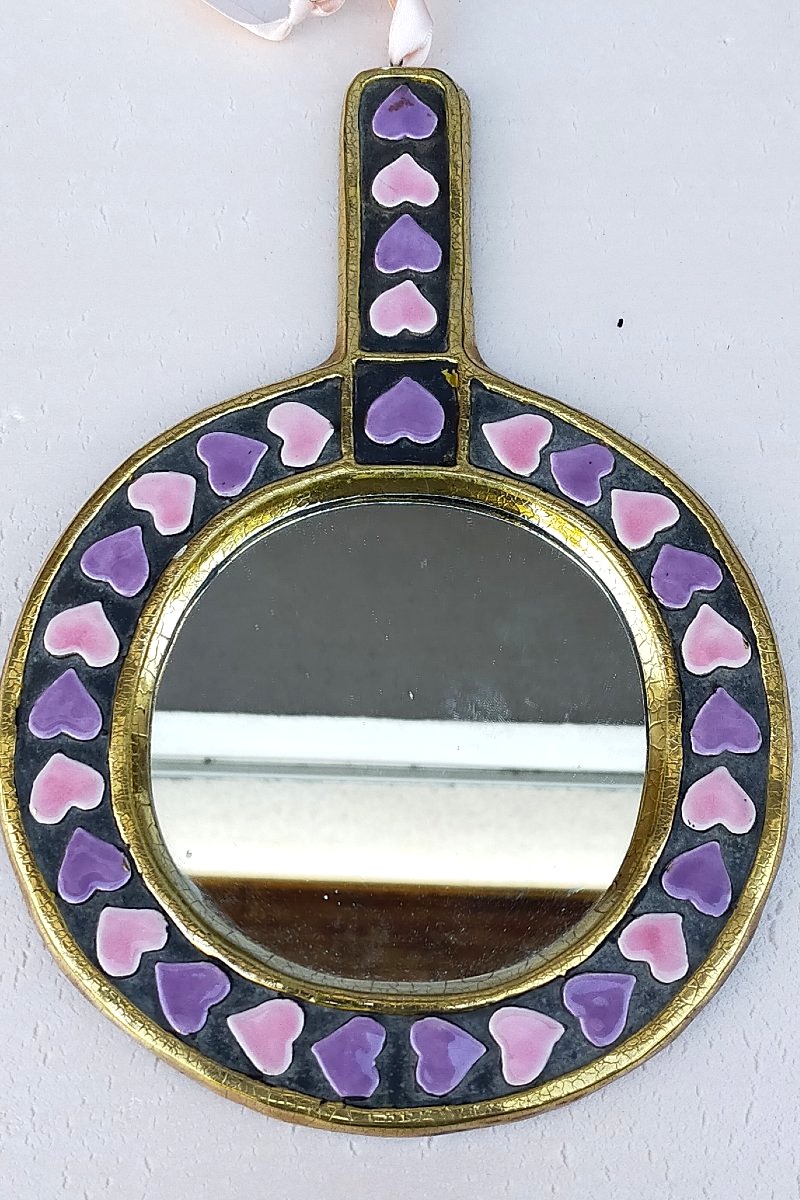 Mith&eacute; Espelt miroir mural dorure or 