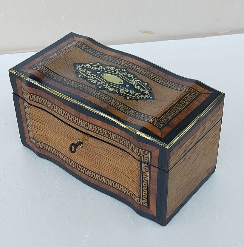 Napoleon III Marquetry Tea Chest-photo-1