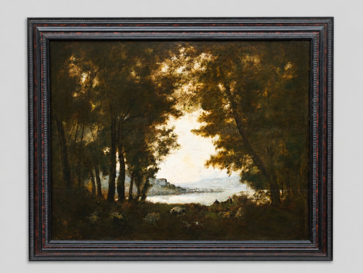 Camille Jean-Baptiste COROT (1796-1875 entourage de ) paysage aux personnages 