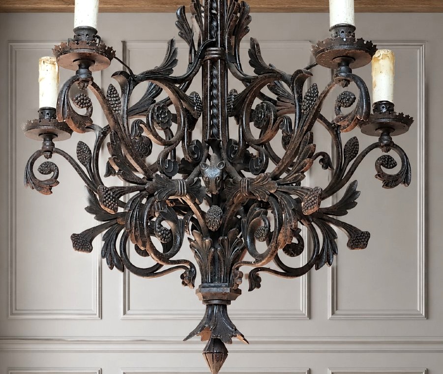 Medieval Wrought-iron Castle Chandelier -photo-2