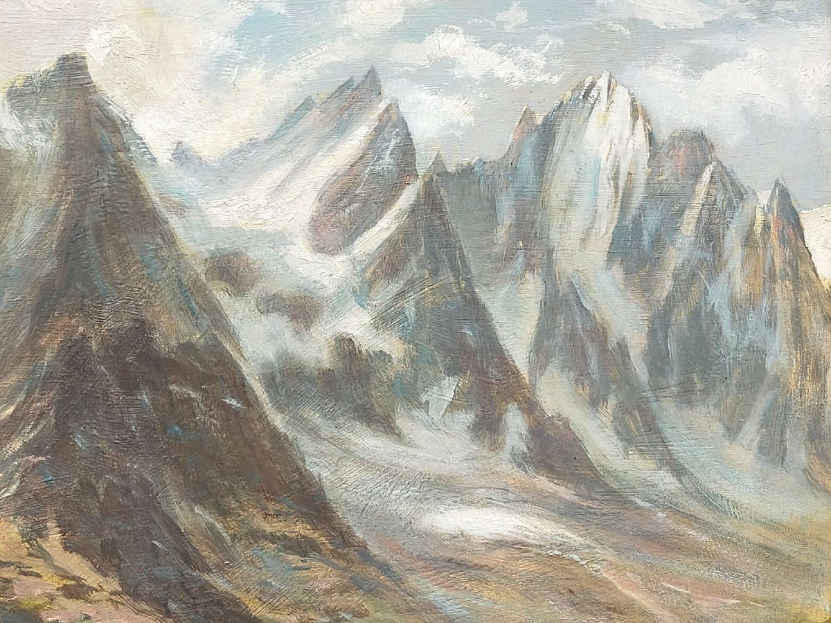 Marcel Wibault (1904–1998) The Aiguilles De Chamonix As Seen From Lac Blanc-photo-4