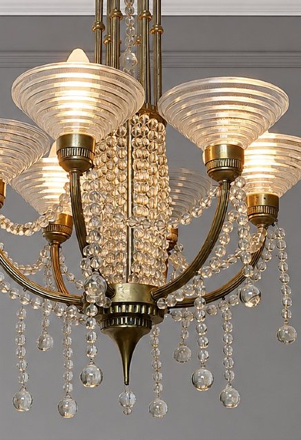 Georges Leleu (1883–1961) – Art Deco Chandelier-photo-2