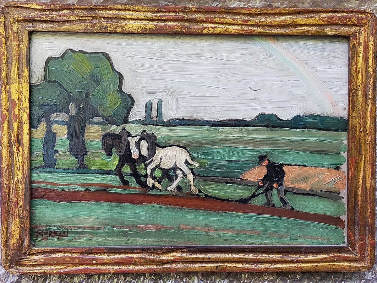 Louis MOREAU (1883-1958)  l'arc en ciel Ecole de Crozant