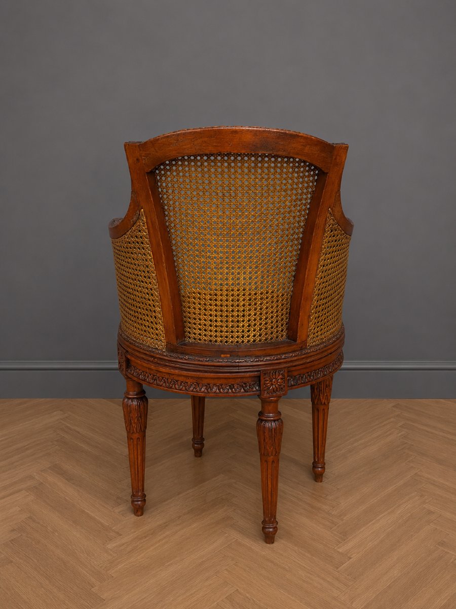 Louis XVI-style Office Chair With Swivel Seat -photo-2