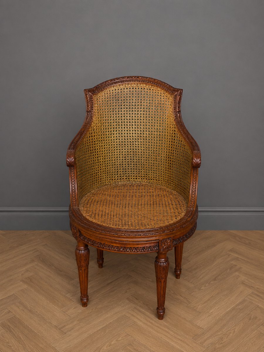 Louis XVI-style Office Chair With Swivel Seat -photo-3