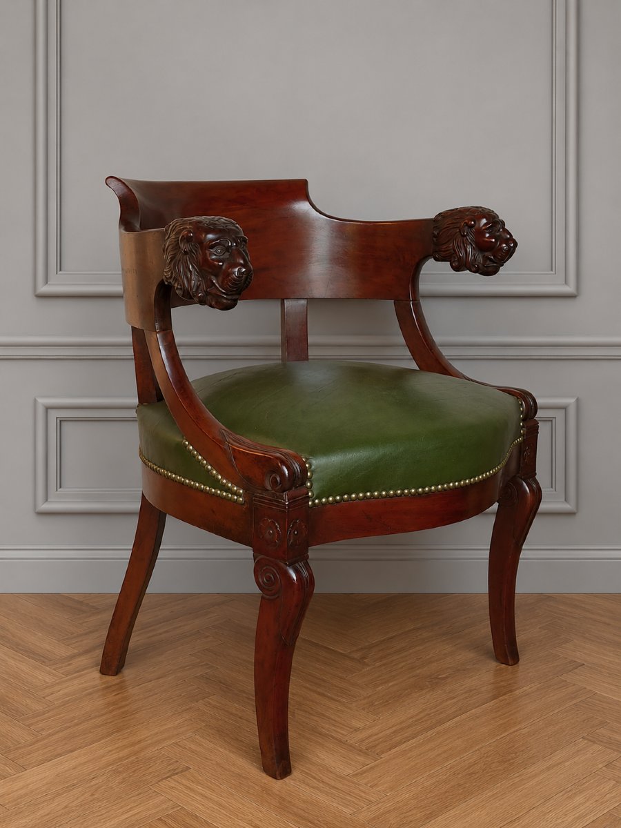 Mahogany Office Chair – Empire Period-photo-2