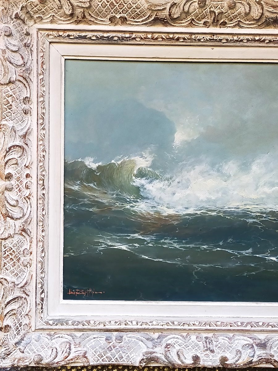 Léon Zeytline (1885–1962) Seascape – Breaking Wave-photo-2