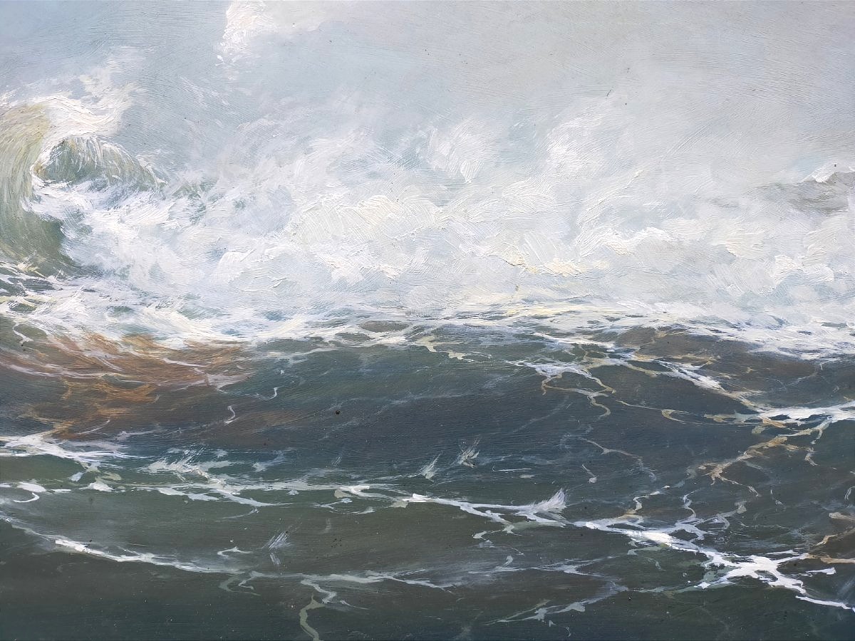 Léon Zeytline (1885–1962) Seascape – Breaking Wave-photo-1