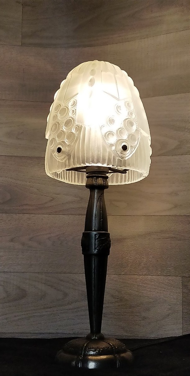 Lampe de table Art Déco par Georges Leleu (1883-1961)-photo-3
