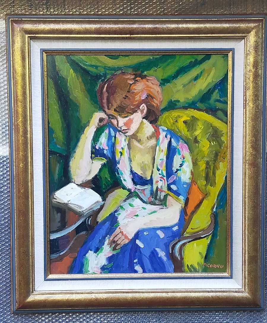 Pierre Cornu, 1895–1996: Woman Reading In Her Armchair 