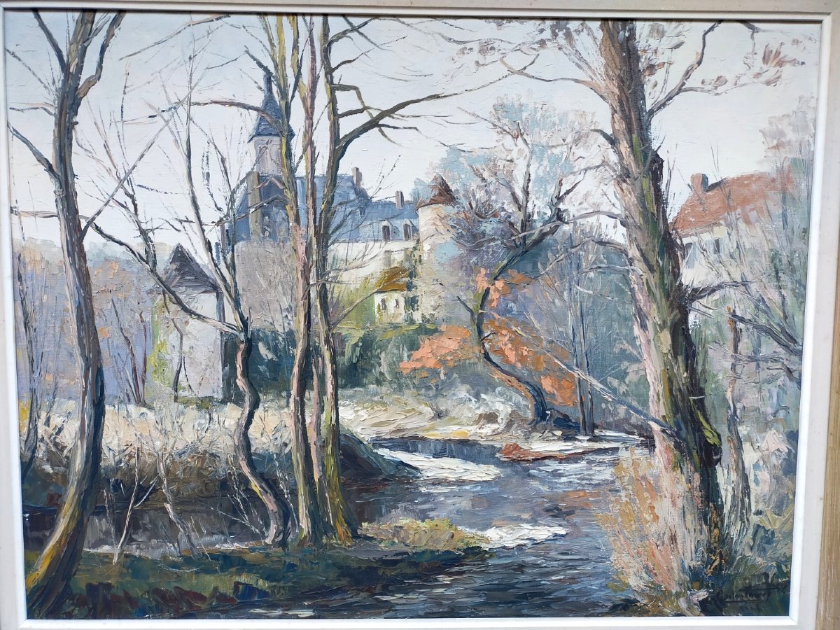 Gaston Thiéry (1922–2013)  “gargilesse, Morning View” Crozant School (detroy Osterlind)-photo-2