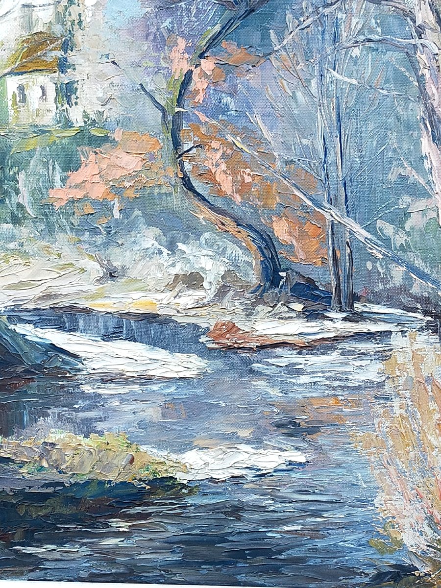 Gaston Thiéry (1922–2013)  “gargilesse, Morning View” Crozant School (detroy Osterlind)-photo-4
