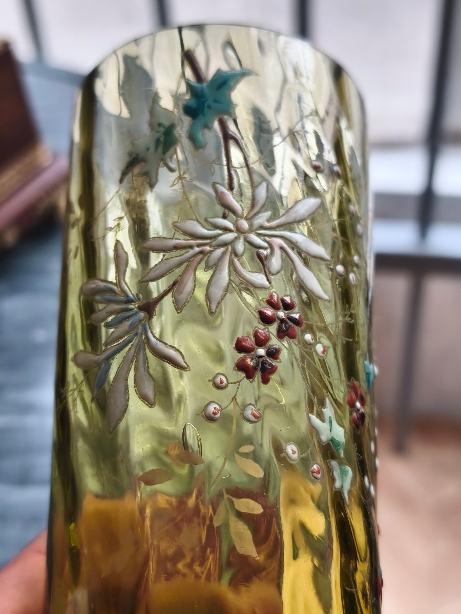 Dix verres a orangeade en verre émaillé (George Sand)-photo-3