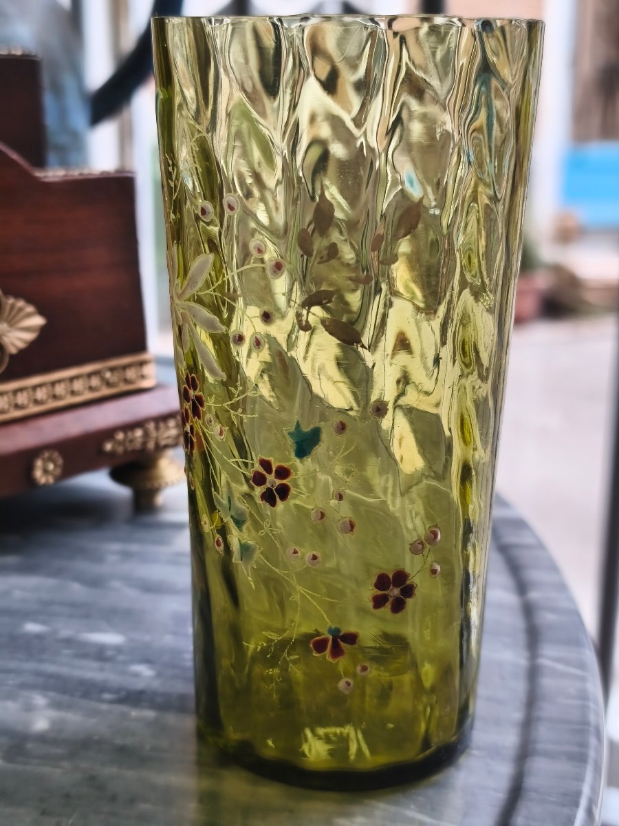 Dix verres a orangeade en verre émaillé (George Sand)-photo-4