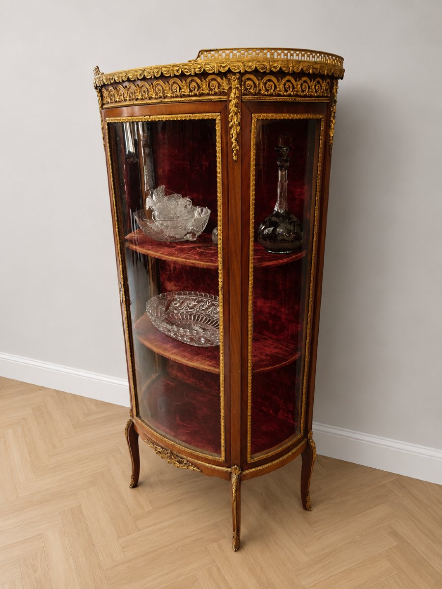 Louis XVI Mahogany And Bronze Display Cabinet-photo-3