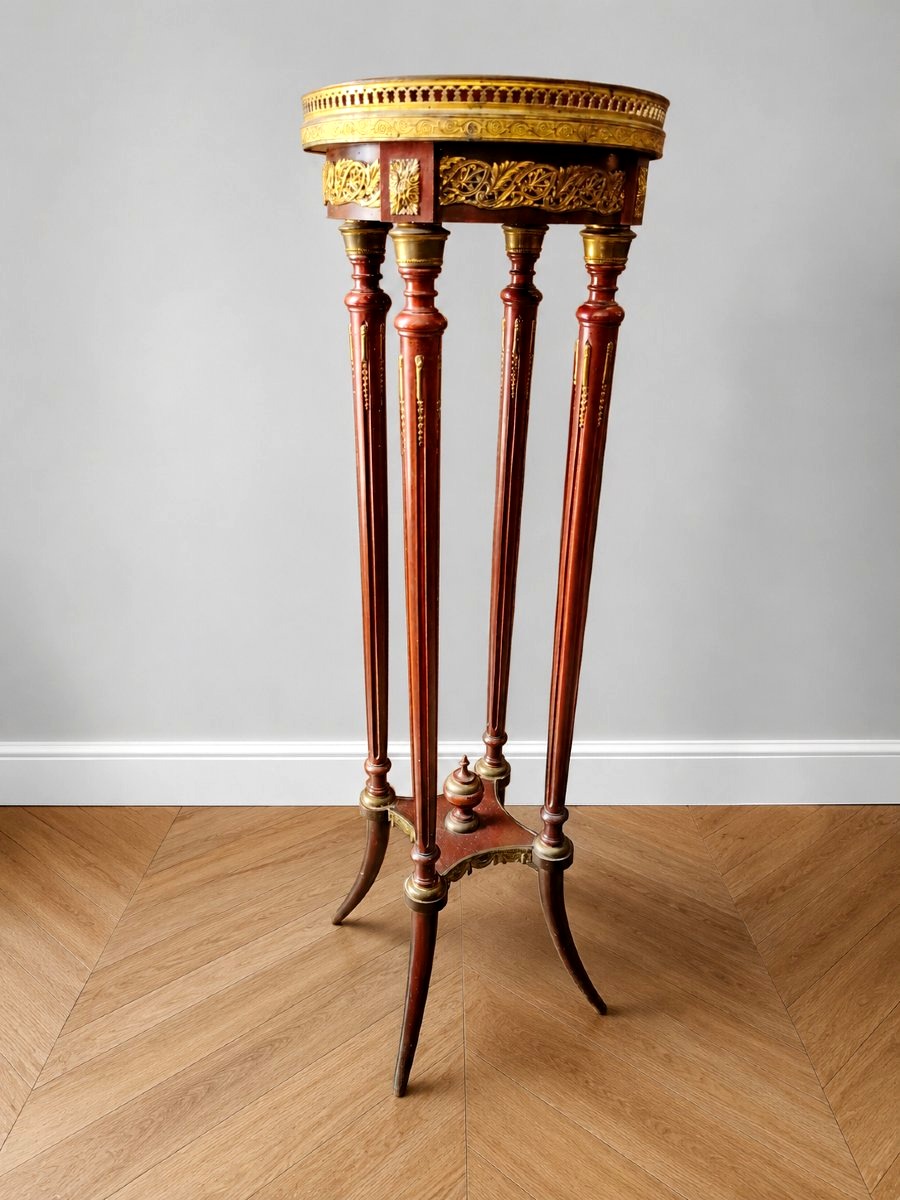 Louis XVI-style High-backed Chair With Marble Top 